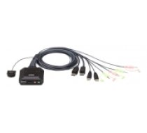 Adapteris ATEN 2xUSB-A, 1xDP, juodas / CS22DP / CS22DP-AT (CS22DP-AT)