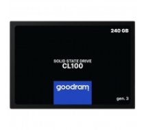 GOODRAM CL100 GEN. 3 240GB SSD, 2.5” 7mm, SATA 6 Gb/s, Read/Write: 520 / 400 MB/s (SSDPR-CL100-240-G3)