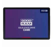 GOODRAM CX400 512GB SSD, 2.5” 7mm, SATA 6 Gb/s, Read/Write: 550 / 500 MB/s, Random Read/Write IOPS 75.5K/76.8K, gen. 2 (SSDPR-CX400-512-G2)