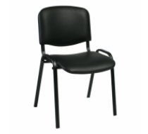 Klienta krēsls ISO 54,5xD42,5xH82/47cm, sēdvieta: ādas imitācija, krāsa: melns, rāmis: melns (040761)