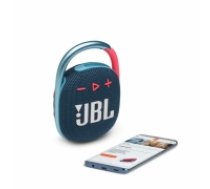 JBL ūdensizturīga portatīvā skanda ar karabīni, zila/rozā - JBLCLIP4BLUP (JBLCLIP4BLUP)