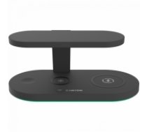 CANYON WS-501 5in1 Wireless charger, with UV sterilizer, with touch button for Running water light, Input QC24W or PD36W, Output 15W/10W/7.5W/5W, USB-A 10W(max), Type c to USB-A cable length 1.2m, 188*90*81mm, 0.249Kg, Black (CNS-WCS501B)