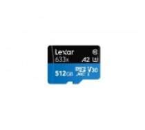 Lexar 633x memory card 512 GB MicroSDXC UHS-I Class 10 (LSDMI512BB633A)