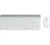 Logitech MK470 Slim Wireless Combo keyboard RF Wireless QWERTY Danish, Finnish, Norwegian, Swedish Silver, White (920-009201)