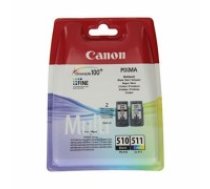 Oriģinālais Tintes Kārtridžs (2 gab. iepakojumā) Canon PG-510/CL511 Trīskrāsu Melns