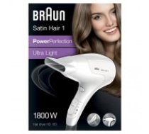 Hair Dryer Braun Satin Hair Warranty 24 month(s), Motor type DC, 1800 W, White (HD180)