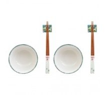 Suši Komplekts DKD Home Decor Koks Porcelāns (25 x 25 x 6,5 cm)