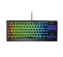 SteelSeries Gaming Keyboard Apex 3 Tenkeyless, RGB LED light, US Layout, Black, Wired, Whisper-Quiet Switches (351097)