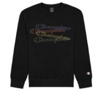 Sporta Krekls bez Kapuča Champion Crewneck Script Logo Boy Melns