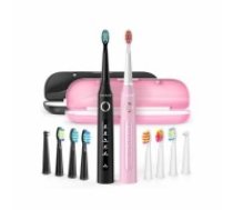 FairyWill Sonic toothbrushes with head set and case FW-507 (Black and pink) (X001260URR)