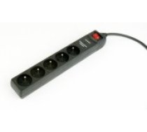 Energenie Gembird SPF5-C-10 surge protector Black 5 AC outlet(s) 250 V 3 m (SPF5-C-10)