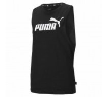 Īsais Sieviešu Tops Puma Essentials Cut Off Logo Tank Melns