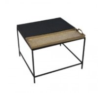 Mazs galdiņš DKD Home Decor Melns Bronza Tērauds Alumīnijs (63 x 62 x 44 cm)