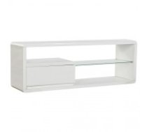 TV mēbeles DKD Home Decor Balts Stikls MDF