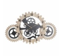 Sienas pulkstenis DKD Home Decor Dabisks Melns MDF Pārnesumi (70 x 4 x 45 cm)