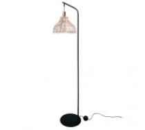 Grīdas lampa DKD Home Decor Melns Metāls Brūns Rotangpalma (40 x 40 x 160 cm)