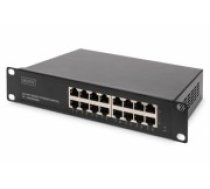 Digitus                    16-port Gigabit Ethernet Switch DN-80115 10/100/1000 Mbps (RJ-45), Unmanaged, Rackmountable, Power supply type Internal, Ethernet LAN (RJ-45) ports 16 (DN-80115)