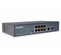 Digitus                    8-port Fast Ethernet PoE Switch + 2-Port Uplink DN-95323-1 10/100 Mbps (RJ-45), Unmanaged, Desktop, Power supply type Internal, Ethernet LAN (RJ-45) ports 8 (DN-95323-1)