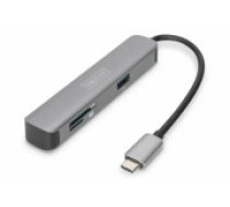 Digitus                    USB-C Dock DA-70891 HDMI, 2x USB-A,SD, MicroSD, USB 3.0 Type-C (DA-70891)