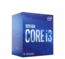 Intel i3-10105F, 3.7 GHz, LGA1200, Processor threads 8, Packing Retail, Processor cores 4, Component for PC (BX8070110105F)