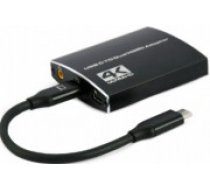 Adapteris Gembird USB-C Type-C Male - 2 x HDMI Female 4K Black