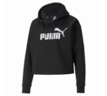 Sieviešu Sporta Krekls ar Kapuci Puma Essentials Cropped Logo Melns