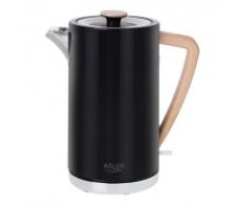 Adler Kettle AD 1347b Electric, 2200 W, 1.5 L, Stainless steel, 360° rotational base, Black (387835)