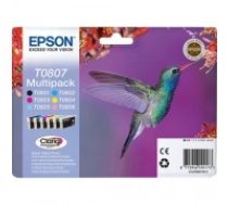 Oriģinālais Tintes Kārtridžs (4 gab. iepakojumā) Epson Multipack T0807 6 colores Multipack T0807 Daudzkrāsains
