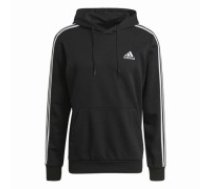 Vīriešu Sporta Krekls ar Kapuci Adidas Essentials 3 Stripes Melns