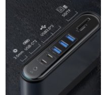 Baseus multifunctional HUB 3x USB 3.2 Gen 1 | 2x USB 2.0 | 2x USB Type C | SD and micro SD card reader | AUX | 3x HDMI | RJ45 1Gbps Power Delivery 100W (EU | CN | UK plugs) gray (CAHUB-DG0G) (CAHUB-DG0G)