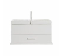 Lādīte DKD Home Decor Stikls Balts Koks MDF (30 x 17 x 24 cm)