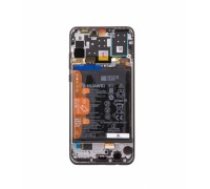 Huawei P30 Lite LCD Display + Touch Unit + Front Cover Black (for 24MP foto) (Service Pack) (02352PJM)