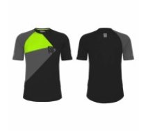 Velo krekls Rock Machine Trail Jersey SS, melna/pelēka/zaļa, XL (RF110319)
