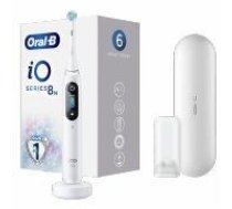 Oral-B                    Electric Toothbrush iO8 Series Rechargeable, For adults, Number of brush heads included 1, Number of teeth brushing modes 6, White Alabaster (IO8 WHITE ALABASTER)
