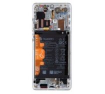 Huawei P30 PRO LCD Display + Touch Unit + Front Cover Silver Frost (Service Pack) (02353SBC)
