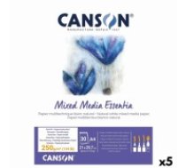 Skiču bloks Canson Mixed Media Essentia A4 30 Loksnes Balts Dabisks (5 gb.)