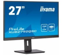 IIYAMA PROLITE XUB2792QSC-B5, LED monitor (68.5 cm (27 inches), black, QHD, USB-C, 75 Hz) (XUB2792QSC-B5)