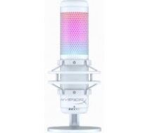 Mikrofons HyperX QuadCast S - USB Microphone White-Grey - RGB Lighting