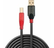 Lindy USB 2.0 active cable, USB-A male > USB-B male (black, 10 meters) (42761)