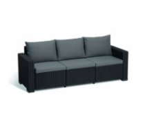 Keter Dārza dīvāns trīsvietīgs California 3 Seater Sofa pelēks (29196779939)