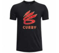 Vīriešu Krekls ar Īsām Piedurknēm Under Armour Curry Lightning Logo Melns