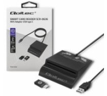 Action Qoltec smart card reader + USB-C adapter SCR-0636
