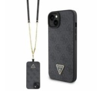 Guess GUHCP15SP4TDSCPK iPhone 15 6.1" czarny|black hardcase Crossbody 4G Metal Logo (GUHCP15SP4TDSCPK)