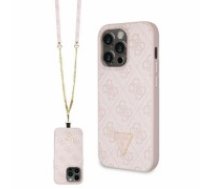 Guess GUHCP14LP4TDSCPP iPhone 14 Pro 6.1" różowy|pink hardcase Crossbody 4G Metal Logo (GUHCP14LP4TDSCPP)