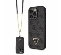 Guess GUHCP14LP4TDSCPK iPhone 14 Pro 6.1" czarny|black hardcase Crossbody 4G Metal Logo (GUHCP14LP4TDSCPK)