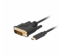 USB C uz DVI-D Kabelis Lanberg CA-CMDV-10CU-0018-BK Melns 1,8 m