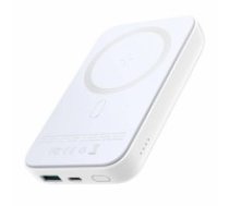 Joyroom power bank 10000mAh 20W Power Delivery Quick Charge magnetyczna wireless Qi charger 15W for iPhone MagSafe compatible white (JR-W020 white) (JR-W020 WHITE)