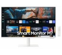 LCD Monitor|SAMSUNG|S32CM703UU|32"|TV Monitor/Smart/4K|Panel VA|3840x2160|16:9|60Hz|Matte|4 ms|Speakers|Swivel|Height adjustable|Tilt|Colour White|LS32CM703UUXDU (LS32CM703UUXDU)
