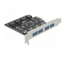 Delock PCIe x1 zu 4x ext. USB Typ-A USB 3.2 Gen 1, USB-Controller (90509)