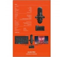 SteelSeries Alias Pro Gaming Microphone, Wired, Black (413162)